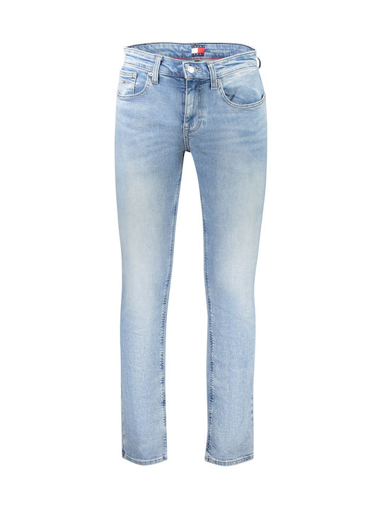 Scanton Men's Jeans Pants Elastic with Slim Fit Light Denim