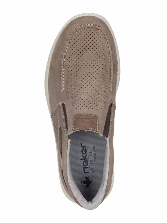 Leather Men's Casual Beige Shoes