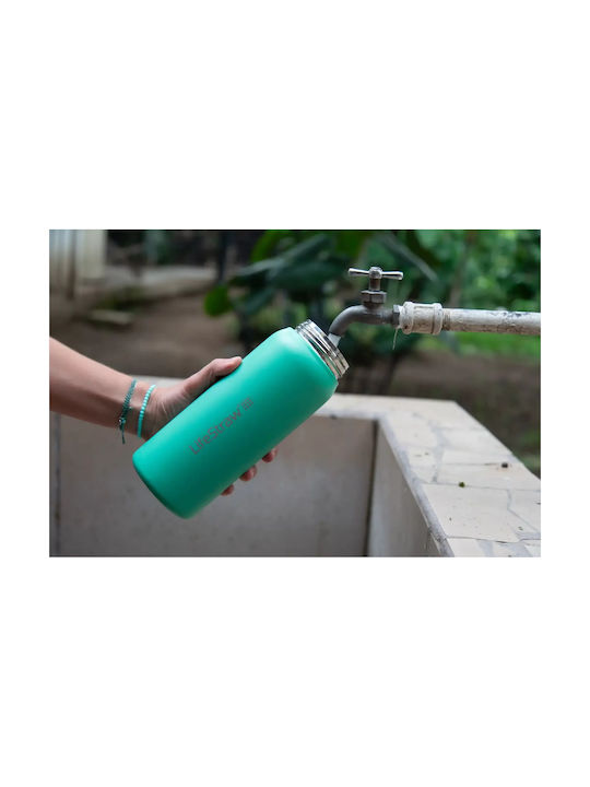 Lifestraw Stainless Steel Water Bottle with Filter 700ml Green