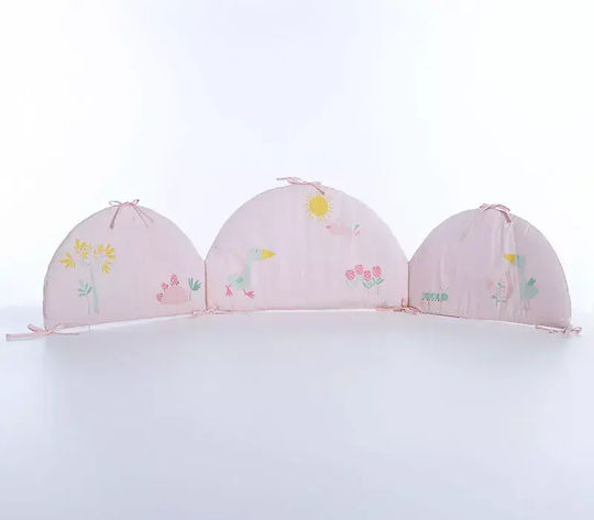 Nef-Nef Homeware Spring Happiness Standard Gitterbettumrandung für die Leitplanken der Kinde Rosa 40cm