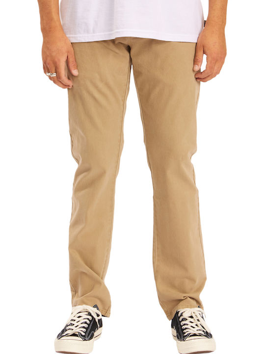 Chino 73 Παντελόνι Chino Ελαστικό σε Ίσια Γραμμή Μπεζ