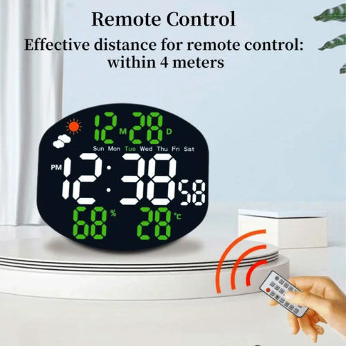 Ceas De Masă Digital Led Din Plastic Cu Ceas Deșteptător Albastru 112950