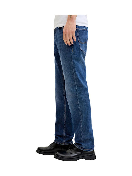 Men's Jeans Elastic With Regular Tapered Fit Dark Blue