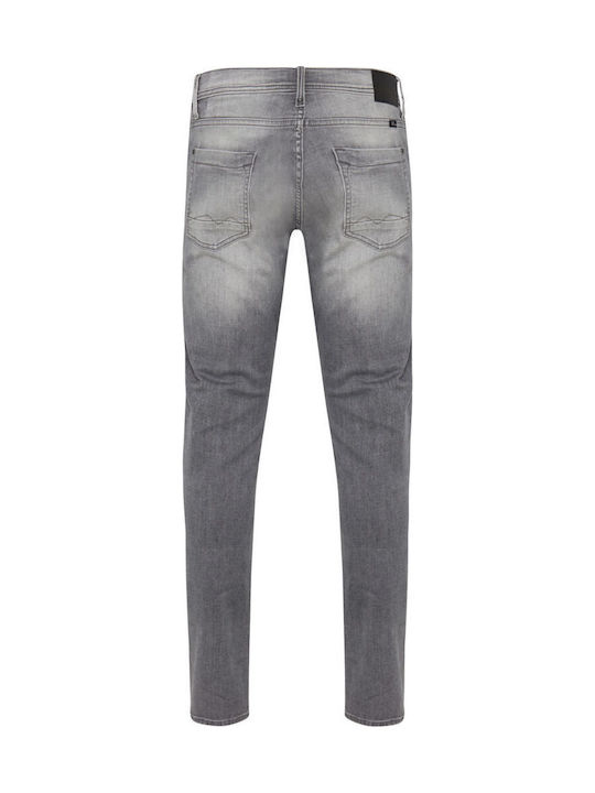 Men's Elastic Jeans Pants with Regular Narrow Fit Gray