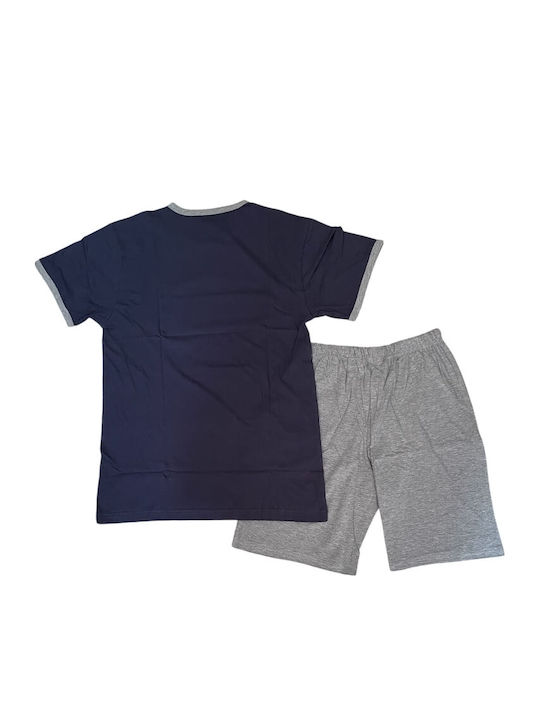 Enrico Coveri Sommer Herrenpyjama Blau