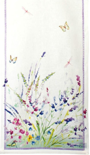 Tessitura Toscana Telerie Linen Runner Purple 170x45cm