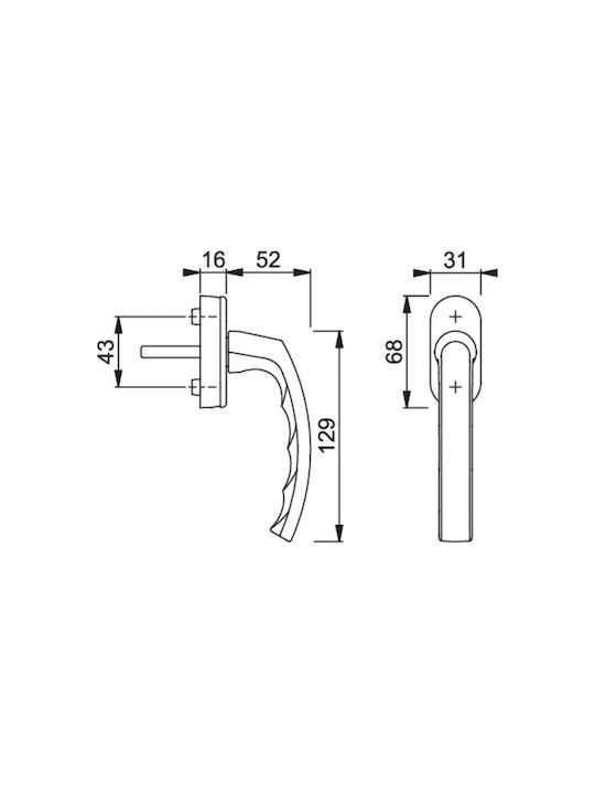 Hoppe White Window Handle