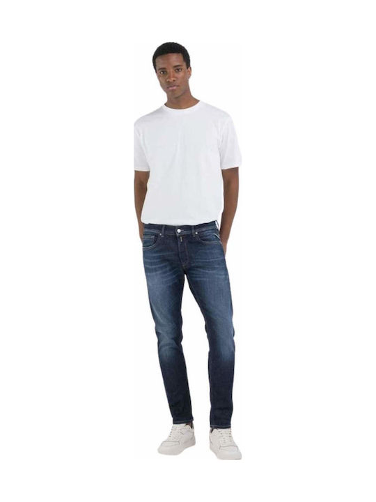 Willbi Men's Elastic Jeans Pants with Regular Straight Fit Blue