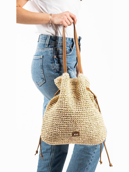 Straw Women's Pouch Handbag Beige