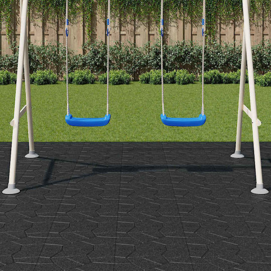 vidaXL Pathway for Garden Flooring Made of Rubber 40.5x40.5cm 6 Pieces