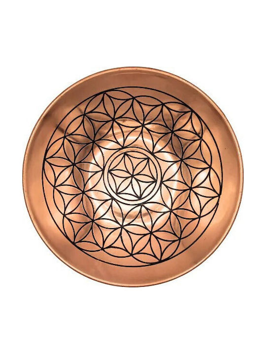 Χάλκινο Πιάτο Προσφοράς Copper Offering Plate Flower Life 15cm
