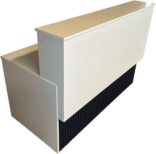 Bancă Receptie Bicoloră Albă Și Neagră 160x80x105cm