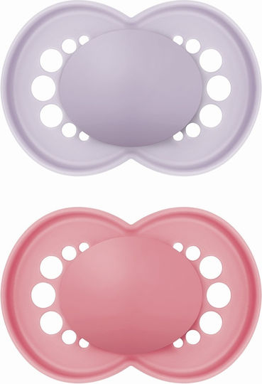 Mam Original Unprinted Orthodontic Pacifiers Silicone Matt for 6-16 months 2pcs