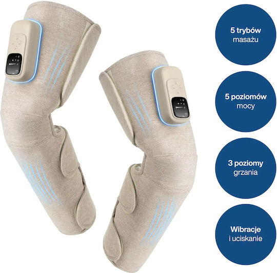 Medivon Massager Συσκευή Μασάζ για τα Πόδια κατά της Κυτταρίτιδας με Λειτουργία Θέρμανσης Μπεζ