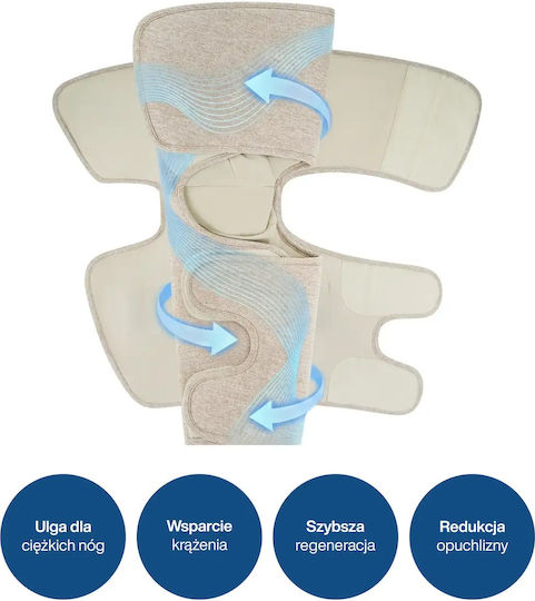 Medivon Massager Συσκευή Μασάζ για τα Πόδια κατά της Κυτταρίτιδας με Λειτουργία Θέρμανσης Μπεζ