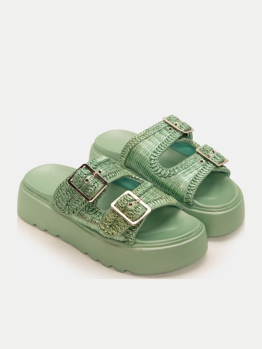 Damen Flatforms Türkis