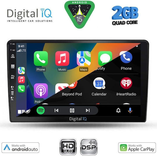 Digital IQ Ηχοσύστημα Αυτοκινήτου για Alfa Romeo Giulietta 2014-2020 (Bluetooth/USB/AUX/WiFi/GPS/Apple-Carplay/Android-Auto) με Οθόνη Αφής 9"