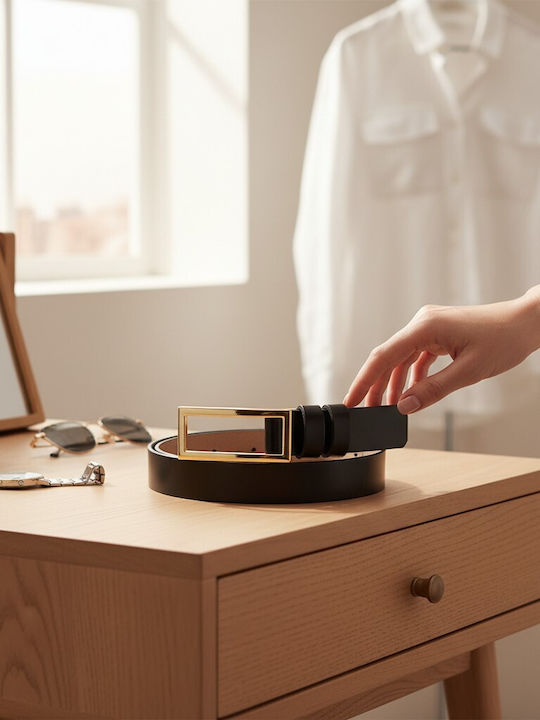 Leather Women's Belt Black