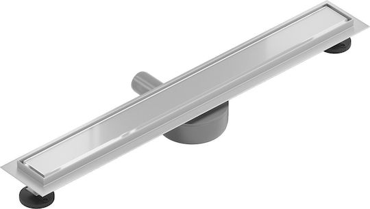 Mexen Flach 360° Mgw Drehbarer Linearer Bodenablauf 60 Cm Weißes Glas 1027060-40