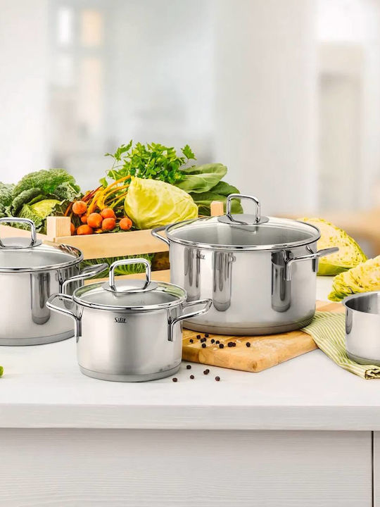 Silit Extra Cook Σετ Μαγειρικά Σκεύη από Ανοξείδωτο Ατσάλι 6τμχ