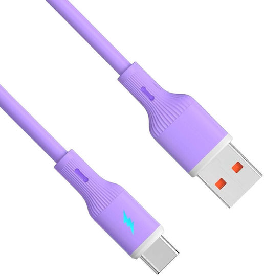 Usb Type C Usb A Cable 1m Ak-usb-65 Silicone Purple