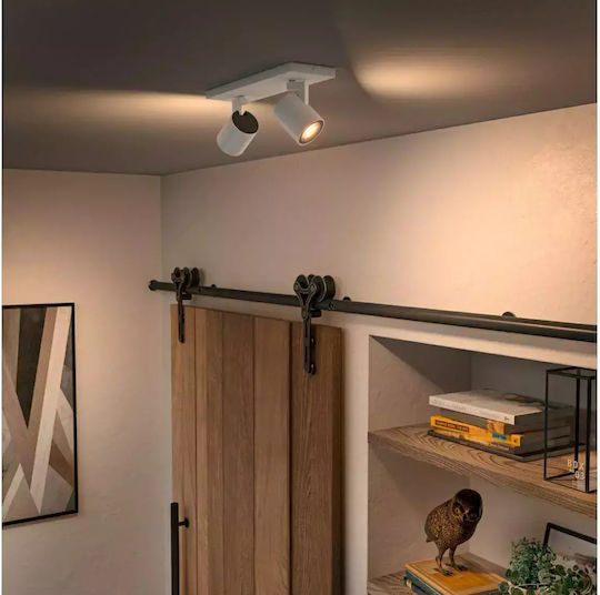 Philips Διπλό Σποτ σε Λευκό Χρώμα