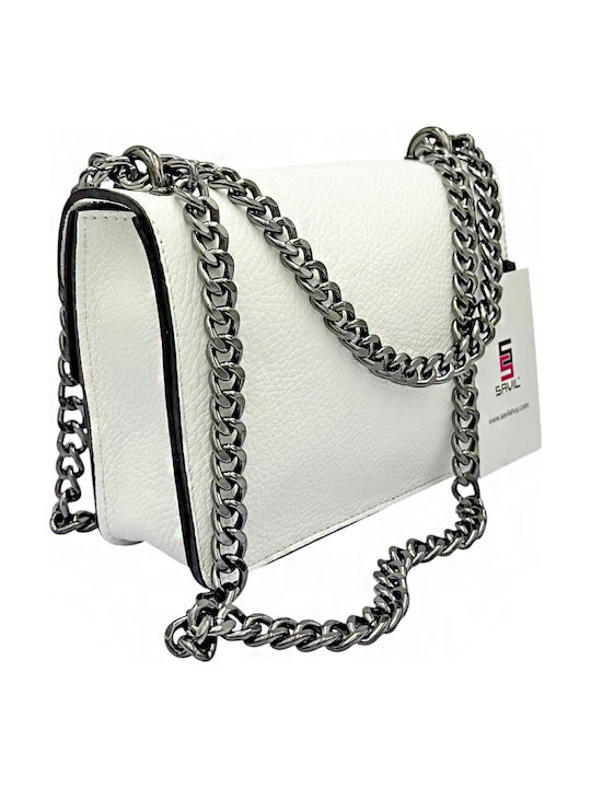 Leather Women's Shoulder Bag White
