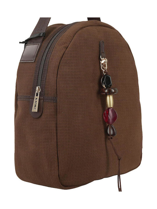 Gestrickte Damen Handtasche Rucksack Braune