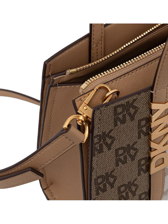 Avril Satchel Δερμάτινη Γυναικεία Τσάντα Χειρός Μπεζ