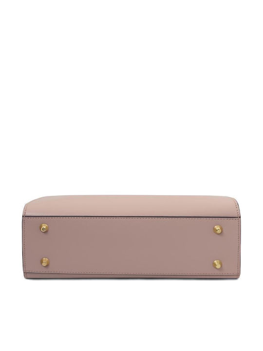 Leather Women's Shoulder Bag Nude