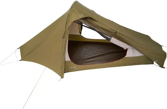 Nordisk Telemark 2.2 PU Camping Tent Tunnel Mountaineering Khaki 4 Seasons for 2 People Waterproof 3000mm 240x180x91cm Dark Olive Green