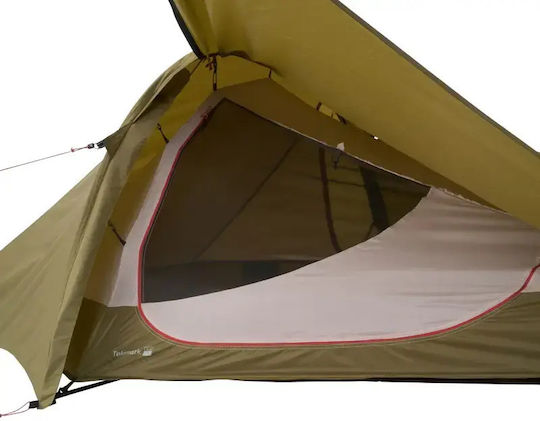 Nordisk Telemark 2.2 PU Camping Tent Tunnel Mountaineering Khaki 4 Seasons for 2 People Waterproof 3000mm 240x180x91cm Dark Olive Green