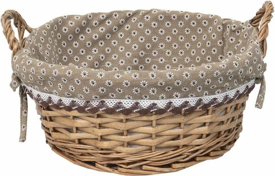 Set Coșuri Decorative Din Paie Cu Mâner Maro 3 Bucăți
