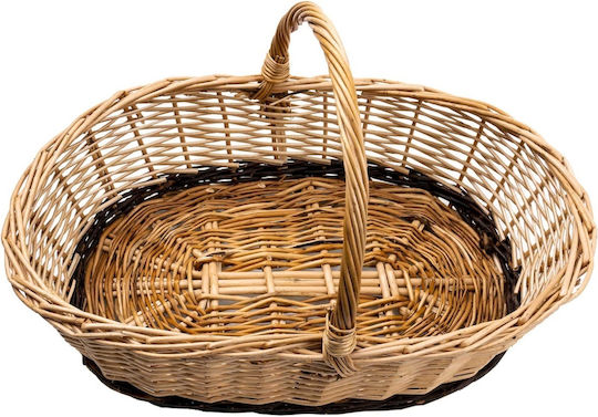 Coș Decorativ Din Paie Maro 50x33x30cm