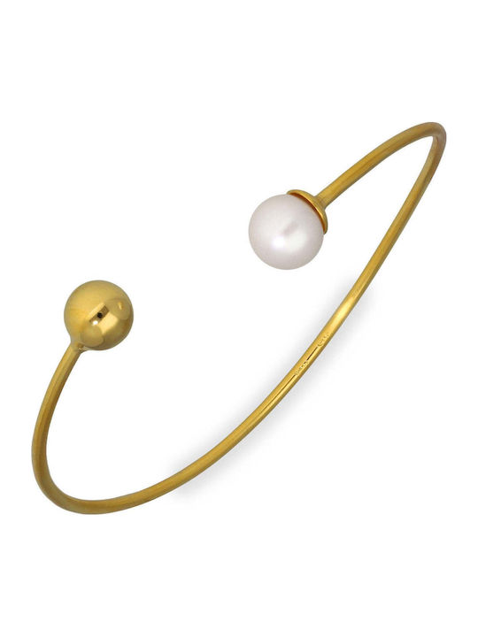 Armband Weißes Perlen Handgefertigt Silber 925 19cm