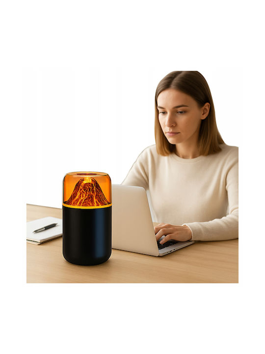 Dispozitiv Difuzor de Aromaterapie Ultrasonic cu Lumini LED Negru 180ml ZN1RCK3QWS1928
