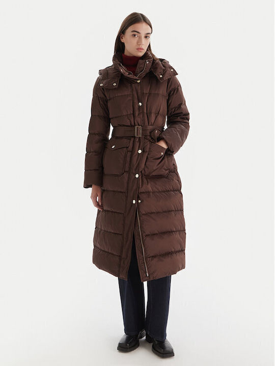 Damen Jacken Für Winter Lange Braun