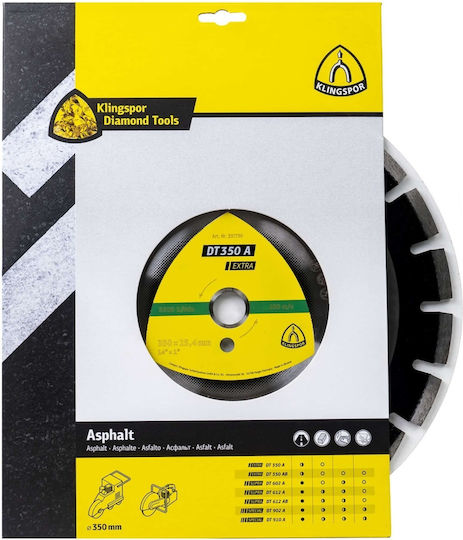 Klingspor Dt 350a Extra Диамантен Диск За Рязане 350x25.4мм 21 Сегмента Ext 337730