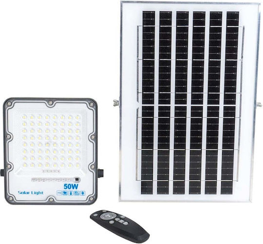 Proiector LED Solar Etanș 50W cu Telecomandă IP66
