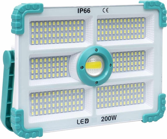 Proiector LED Solar Etanș 200W cu Telecomandă IP66