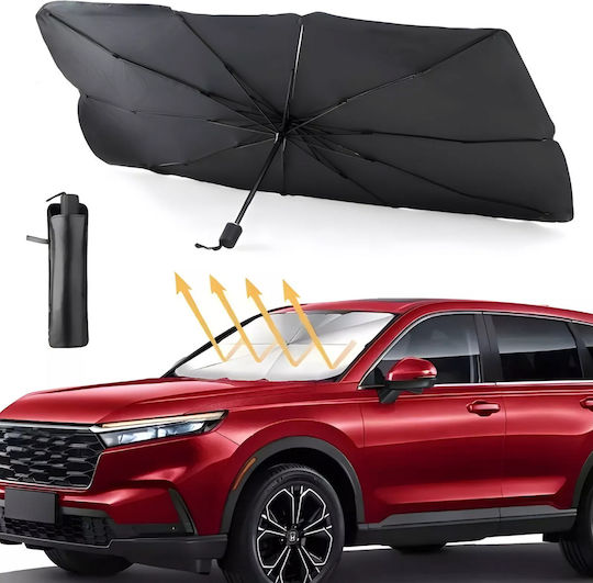 Umbrelă De Soare Pentru Mașină Protejează Împotriva Radiațiilor Solare 110 X 65 Cm Universal Negru Gri