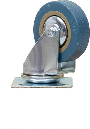 Furniture Wheel Rubber Caster 2.5 Inch Swivel Blue Z-tools Zts 8120