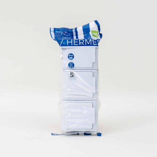 Weißer Dreifach Steckdosen Deckel Hermes 16a/250v Ip44 Elpl-0326-02