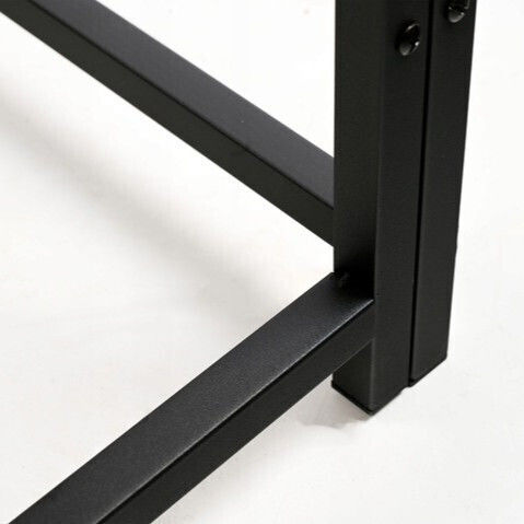 Birou Din Lemn Negru/Stejar Natural cu Picioare Metalice 100x46x75cm