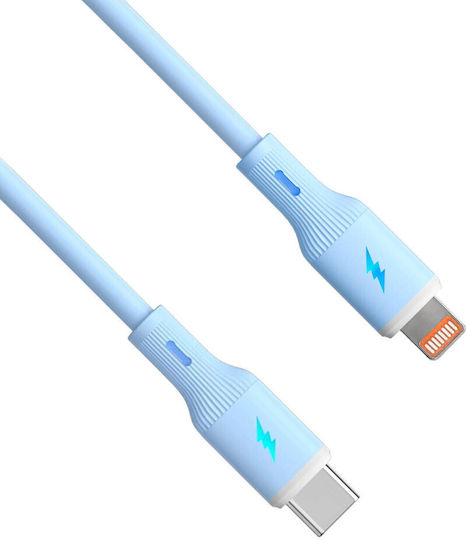 Usb Type C Lightning Cable 1m Ak-usb-72 30w Silicone Blue