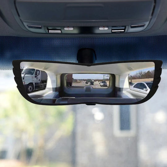 Oglindă Retrovisoare Auto Vedere Panoramică 160° Formă Convexă Lungime 29 Cm Suport Oglindă