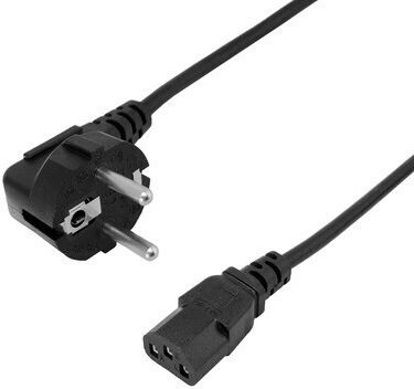 Powertech Schuko - Schuko Cable 1m Black CAB-P046