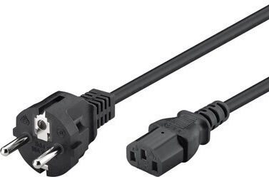 Powertech Кабел Schuko - Schuko 1m Черен CAB-P048