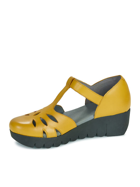 Sommer Damenplattformen Gelbe