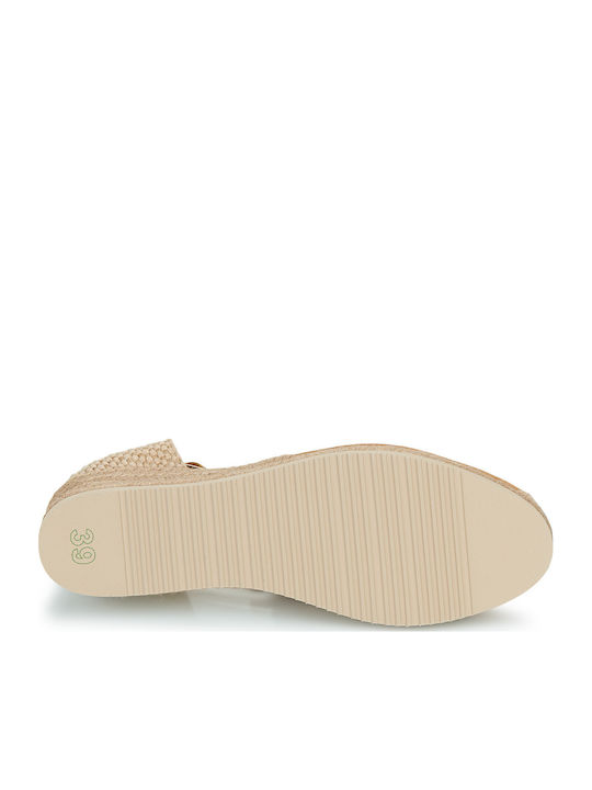 Cisca Damenplattformen in Stil Espadrilles Braune